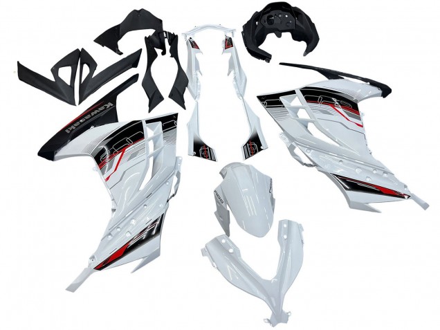 2013-2024 Kawasaki EX300 Motorcycle Fairings - White Red Black Canada