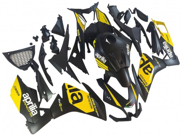 2012-2018 Aprilia RS4 50 125 Motorcycle Fairings - Yellow Matte Black Canada
