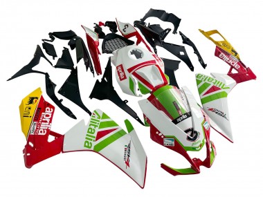 2012-2018 Aprilia RS4 50 125 Motorcycle Fairing - White Red Green Yellow Alitalia Canada
