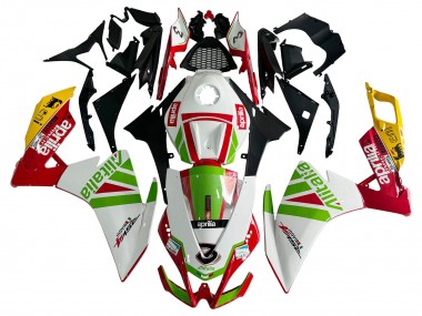 2012-2018 Aprilia RS4 50 125 Motorcycle Fairing - White Red Green Yellow Alitalia Canada
