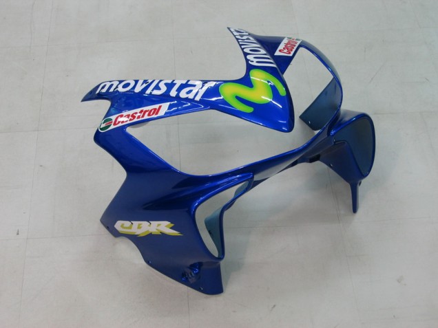 2004-2007 Honda CBR600 F4i Motorcycle Fairings - Blue Yellow Green MoviStar Canada