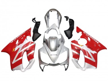 2004-2007 Honda CBR600 F4i Motorcycle Fairings - Silver Red Canada