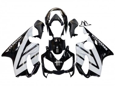 2004-2007 Honda CBR600 F4i Motorcycle Fairings - White Glossy Black Canada