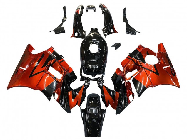 1991-1994 Honda CBR600 F2 Motorcycle Fairings - Orange Glossy Black Canada