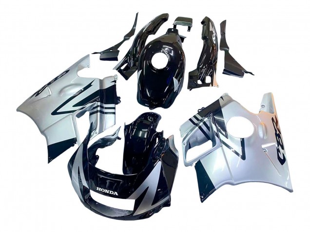 1991-1994 Honda CBR600 F2 Motorcycle Fairings - Silver Glossy Black Canada
