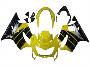 1999-2000 Honda CBR600 F4 Motorcycle Fairings - Yellow Glossy Black Canada