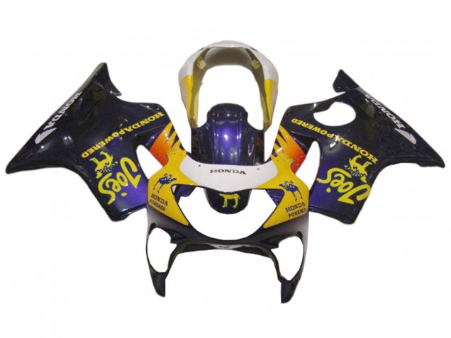 1999-2000 Honda CBR600 F4 Motorcycle Fairings - White Yellow Glossy Black Joes Canada