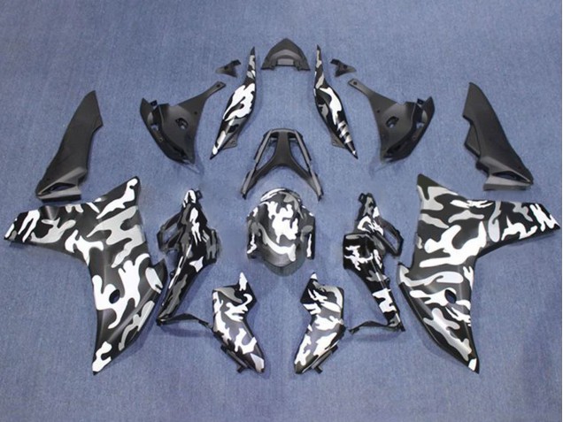 2011-2013 Honda CBR600F Motorcycle Fairings - Black White Camouflage Canada