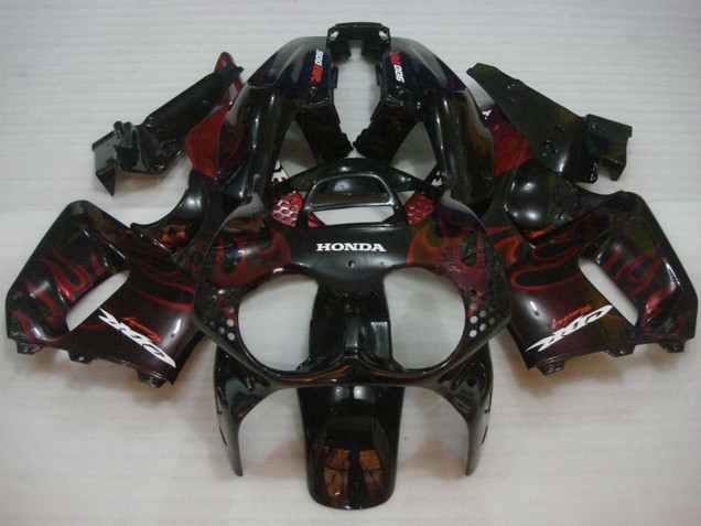1992-1993 Honda CBR900RR 893 Motorcycle Fairings - Glossy Black Red Flame Canada