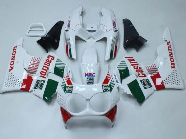 1992-1993 Honda CBR900RR 893 Motorcycle Fairings - White Red Green Castrol HRC Canada