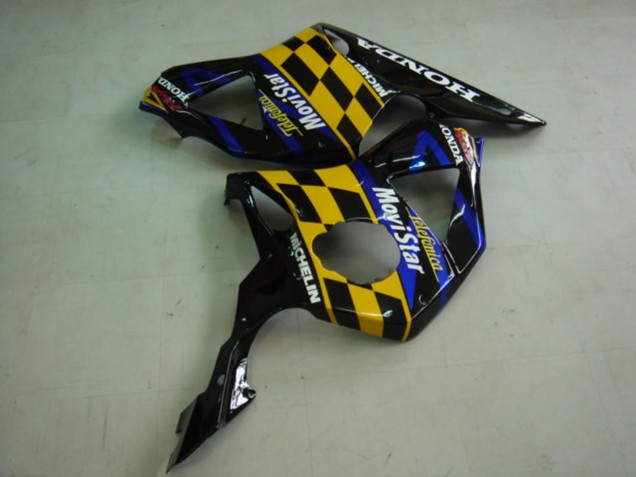 2002-2003 Honda CBR900RR 954 Motorcycle Fairings - Blue Yellow Glossy Black Telefumica MoviStar Castrol Canada