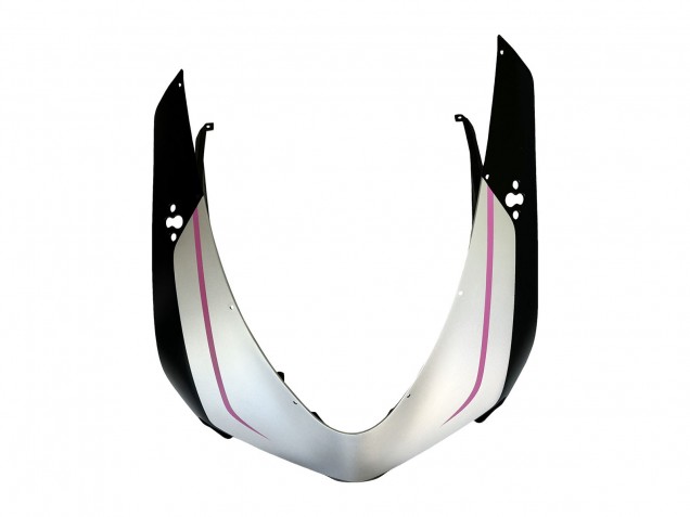 2007-2014 Ducati 848 Motorcycle Fairings - White Pink Glossy Black Connie Canada
