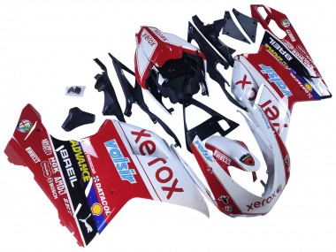 2007-2014 Ducati 848/1098/1198 Motorcycle Fairings - White Red Glossy Black Valsir Xerox Canada