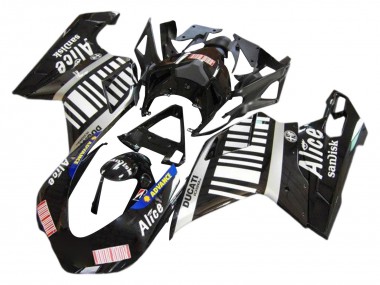 2007-2014 Ducati 1098 Motorcycle Fairings - Silver Glossy Black Alice Sandisk Canada