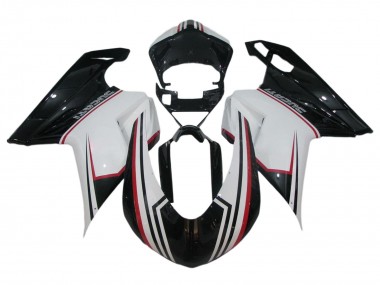 2007-2014 Ducati 848/1098/1198 Bike Fairings - White Red Glossy Black Canada