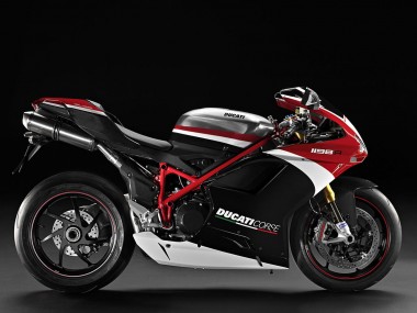 2007-2014 Ducati 848/1098/1198 Motorcycle Fairings - White Red Glossy Black Canada