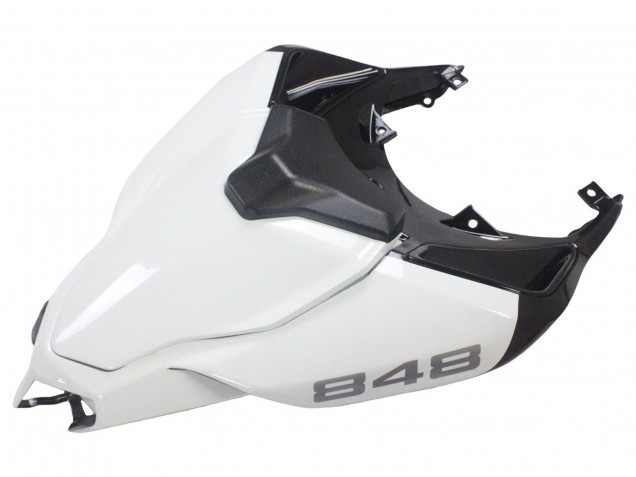 2007-2014 Ducati 848/1098/1198 Motorcycle Fairings - White Glossy Black Corse Canada