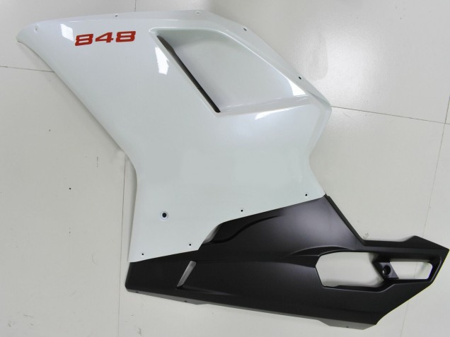 2007-2014 Ducati 848 Motorcycle Fairings - White Matte Black Canada