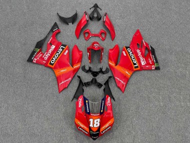 2011-2014 Ducati Panigale 899/1199 Motorcycle Fairings - Red Orange Black Monster Lenovo 18 Canada