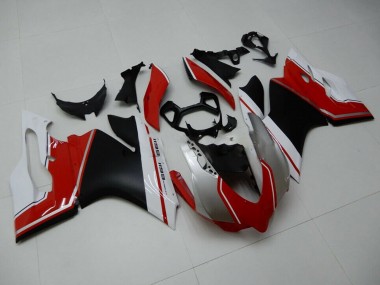 2011-2014 Ducati 1199 Motorcycle Fairings - White Red Matte Black Canada