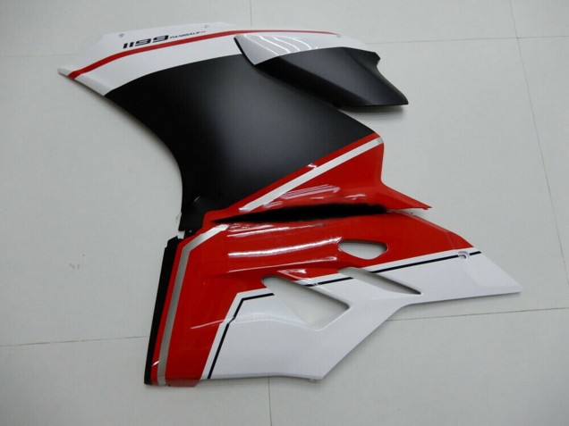 2011-2014 Ducati 1199 Motorcycle Fairings - White Red Matte Black Canada