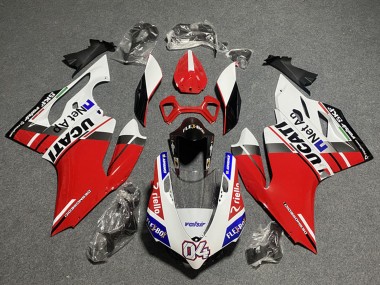 2011-2014 Ducati Panigale 899/1199 Motorcycle Fairings - White Red Blue Glossy Black Flex-Box Valsir 04 Canada
