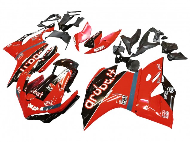 2015-2020 Ducati 959/1299 Motorcycle Fairings - Red Glossy Black Fiamm Canada