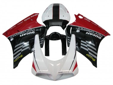 1993-2005 Ducati 748/916/996/998 Motorcycle Fairings - White Red Glossy Black Racing Performance Canada