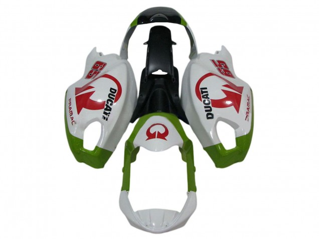 2008-2012 Ducati Monster 696 796 1100 1100S Motorcycle Fairings - White Green Red Pramac Canada