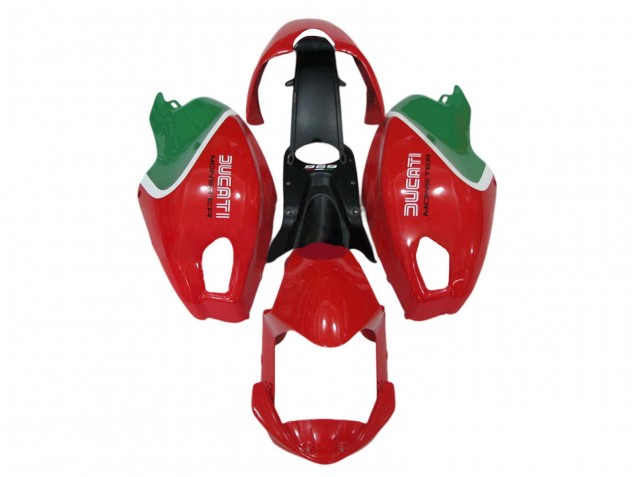 2008-2012 Ducati Monster 696 796 1100 1100S Motorcycle Fairings - Red White Green Canada