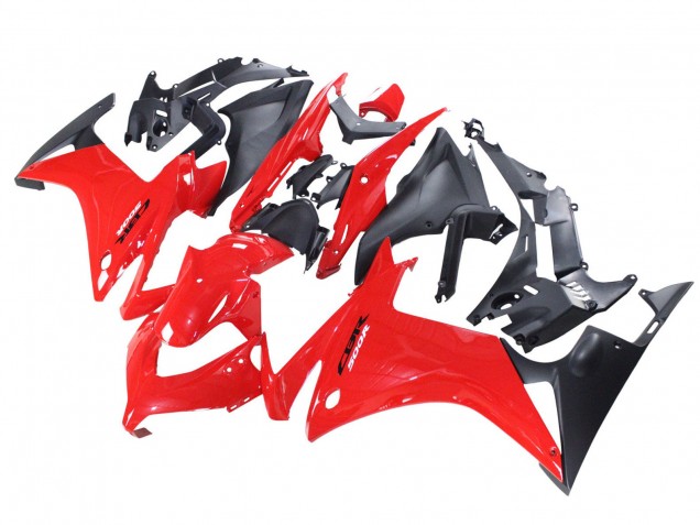 2013-2015 Honda CBR500R Motorcycle Fairings - Red Matte Black Canada