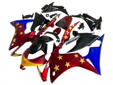 2013-2015 Honda CBR500R Motorcycle Fairings - Red Blue Yellow Star Canada