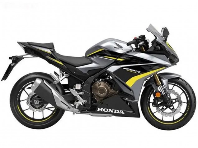 2022-2023 Honda CBR500R Motorcycle Fairings - Silver Yellow Glossy Black Canada