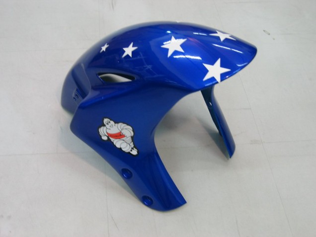 2004-2005 Honda CBR1000RR Motorcycle Fairings - White Blue Red Glossy Black Star EuroBet Lee Canada