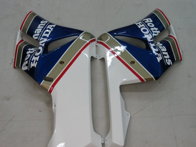 2004-2005 Honda CBR1000RR Motorcycle Fairings - White Blue Gold Rothmans Canada