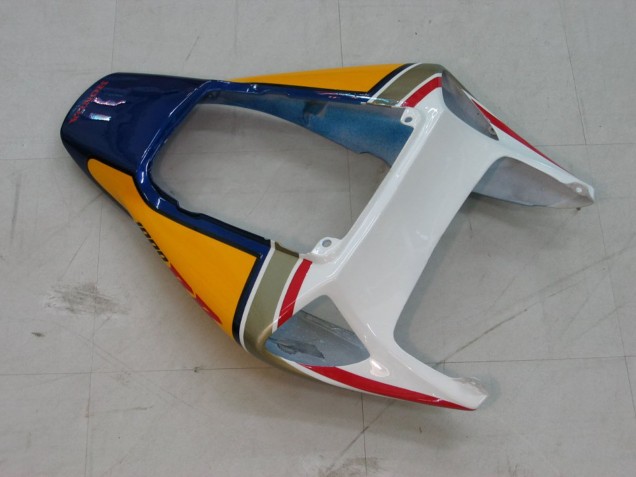 2004-2005 Honda CBR1000RR Motorcycle Fairings - White Blue Gold Rothmans Canada