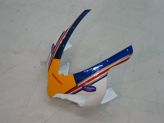 2004-2005 Honda CBR1000RR Motorcycle Fairings - White Blue Gold Rothmans Canada