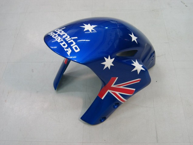 2004-2005 Honda CBR1000RR Motorcycle Fairings - White Blue Red Glossy Black Star Carrera Lee Canada