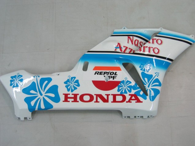 2004-2005 Honda CBR1000RR Motorcycle Fairings - White Blue Snow Nastro Azzurro 46 Canada