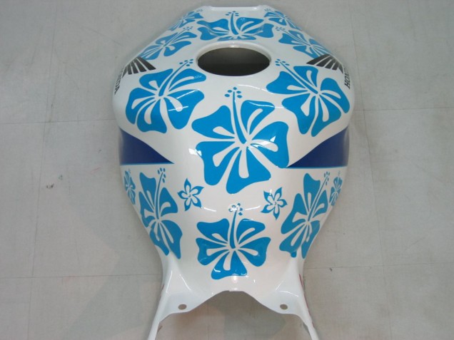 2004-2005 Honda CBR1000RR Motorcycle Fairings - White Blue Snow Nastro Azzurro 46 Canada