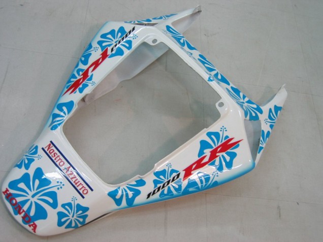 2004-2005 Honda CBR1000RR Motorcycle Fairings - White Blue Snow Nastro Azzurro 46 Canada