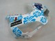 2004-2005 Honda CBR1000RR Motorcycle Fairings - White Blue Snow Nastro Azzurro 46 Canada