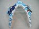 2004-2005 Honda CBR1000RR Motorcycle Fairings - White Blue Snow Nastro Azzurro 46 Canada