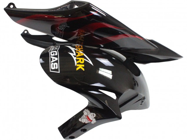 2006-2007 Honda CBR1000RR Motorcycle Fairings - Glossy Black Yellow Red Flame Canada