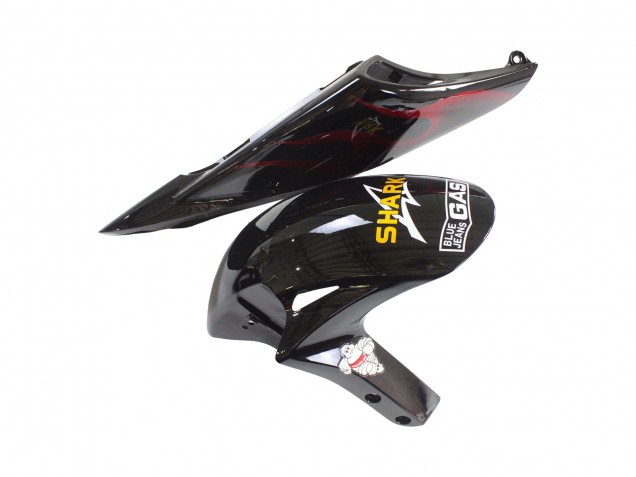 2006-2007 Honda CBR1000RR Motorcycle Fairings - Glossy Black Yellow Red Flame Canada