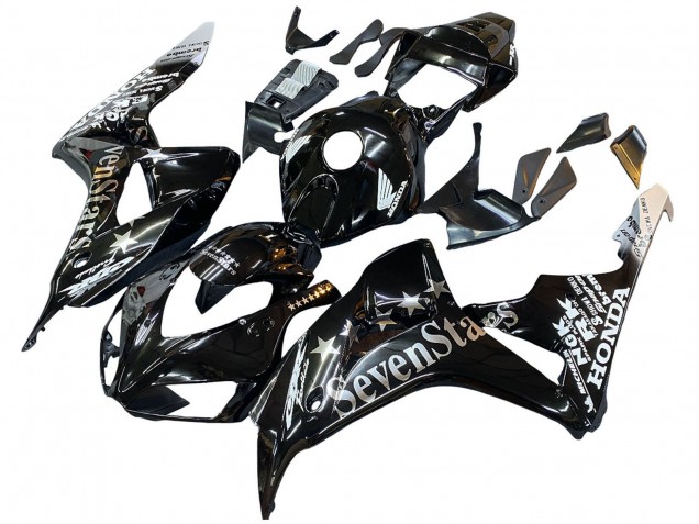 2006-2007 Honda CBR1000RR Motorcycle Fairings - Glossy Black Gold SevenStars Canada