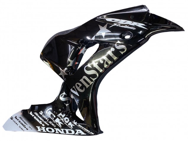 2006-2007 Honda CBR1000RR Motorcycle Fairings - Glossy Black Gold SevenStars Canada