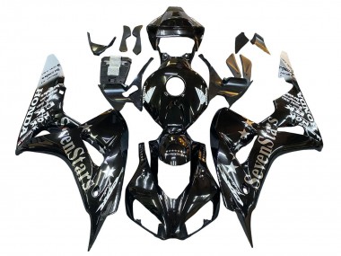2006-2007 Honda CBR1000RR Motorcycle Fairings - Glossy Black Gold SevenStars Canada