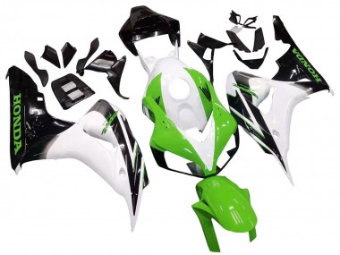 2006-2007 Honda CBR1000RR Motorcycle Fairing - White Green Glossy Black Canada