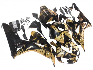2006-2007 Honda CBR1000RR Motorcycle Fairings - Gold Glossy Black Canada